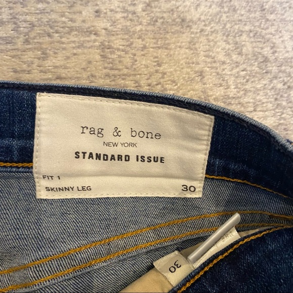 Rag & Bone Standard Issue Fit 1 Skinny Fit Jeans, Sise 30 - Picture 9 of 10